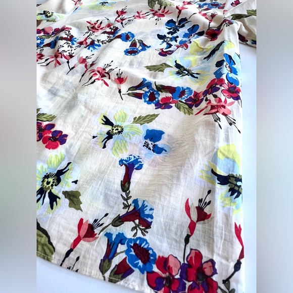 Jane & Delancey Boho Cream Floral 3/4 Bell Sleeve Blouse Size XS - Picture 7 of 13